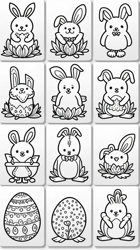 coloriages de Pâques imprimables gratuits